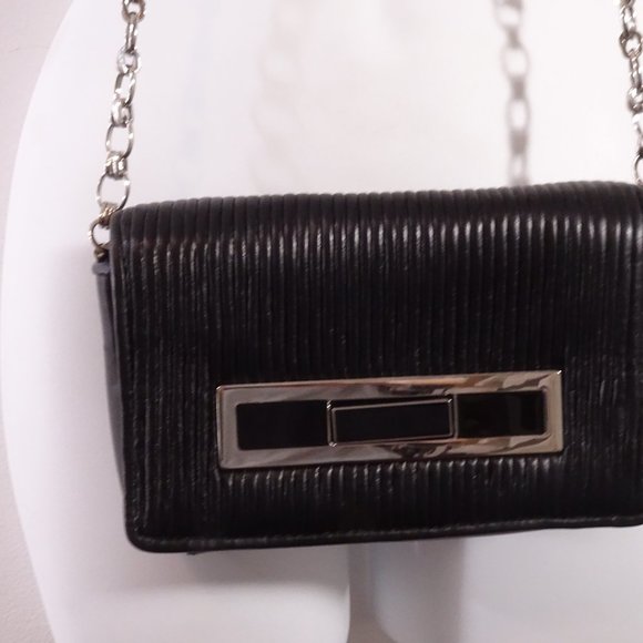Theyskens' Theory Stitched Turnkey Silver Chain Leather Crossbody Shoulder Bag s - Picture 5 of 12